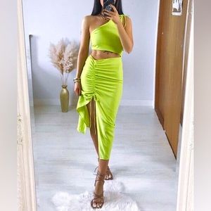 ZARA Draped Asymmetrical Dress